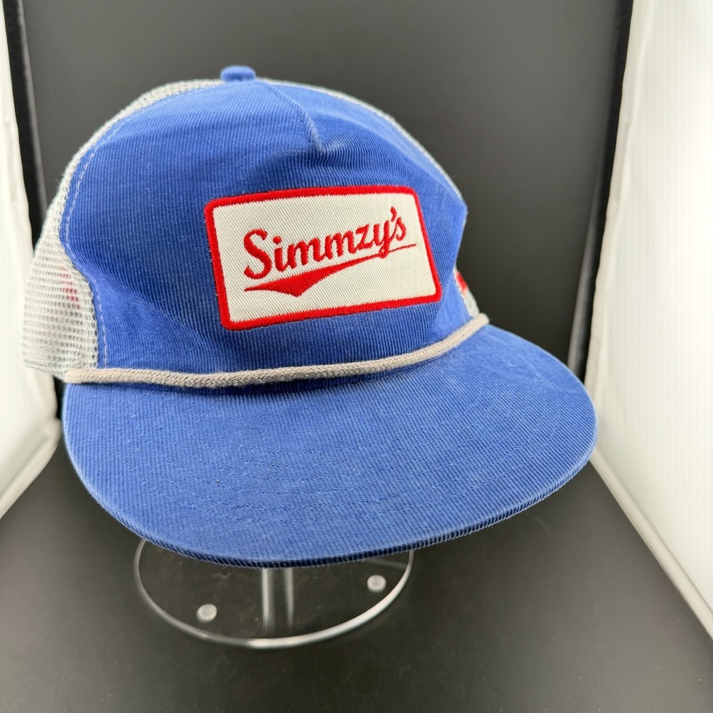 Simmzy's Trucker Cap Mens One Size Blue White Mesh Back Adjustable Snapback Hat